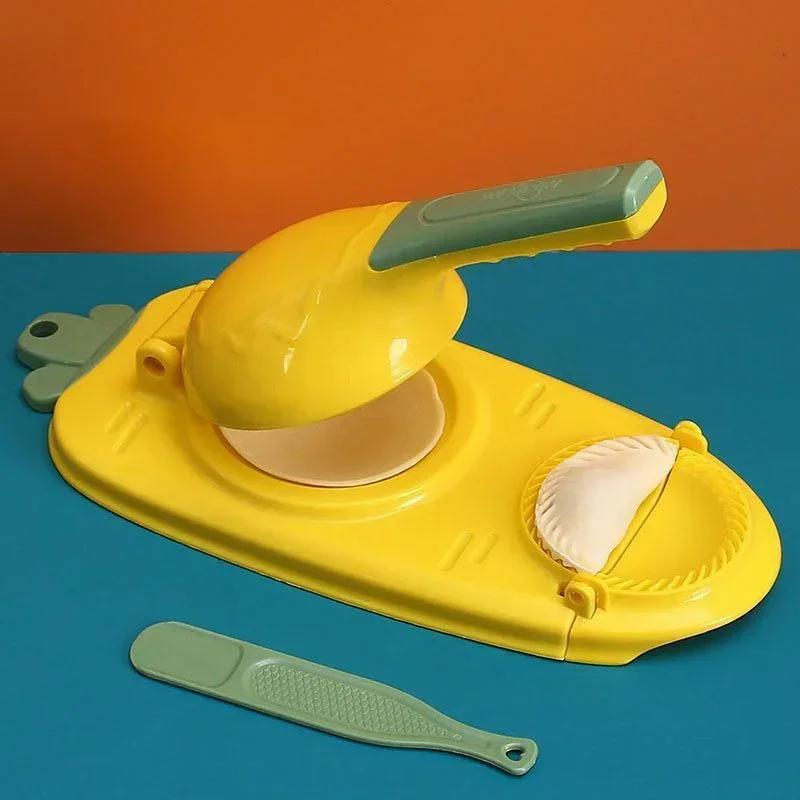 

1 Pcs New DIY Dumpling Maker Manual Wrapper Making Plastic Mold Dough Pressing Tool Kitchen Baking Accessories жовтий
