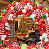 5-139pcs Christmas DIY Decoration Christmas Balloon Set Cane Candy Elk Ginger People Flower Wreath Arched Decoration