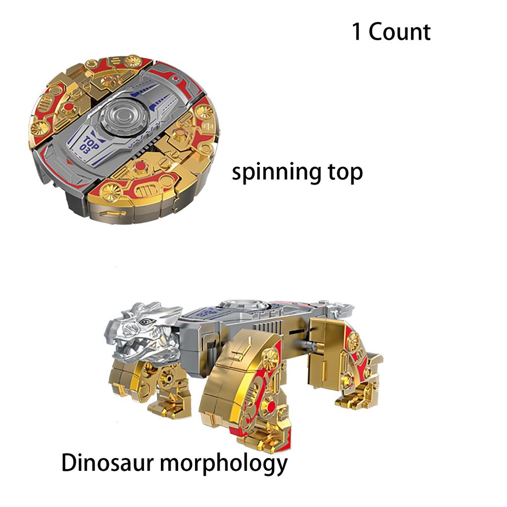 Creative Deformation Robot Dinosaur Top, Children'S Fingertip Top Decompression And Release Toy