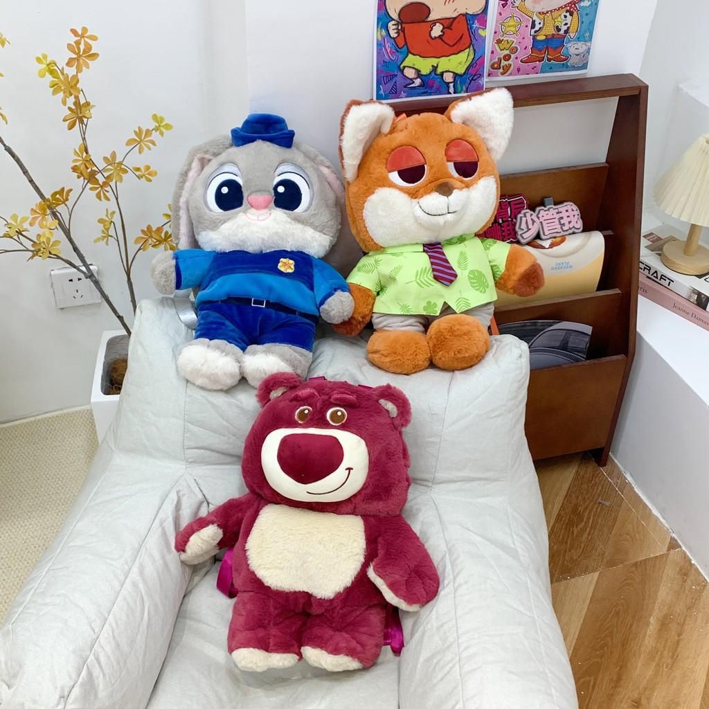 Zootopia Wilde Nick Judy Hopps Lotso Plush Backpack Kids Schoolbag Cartoon Gift