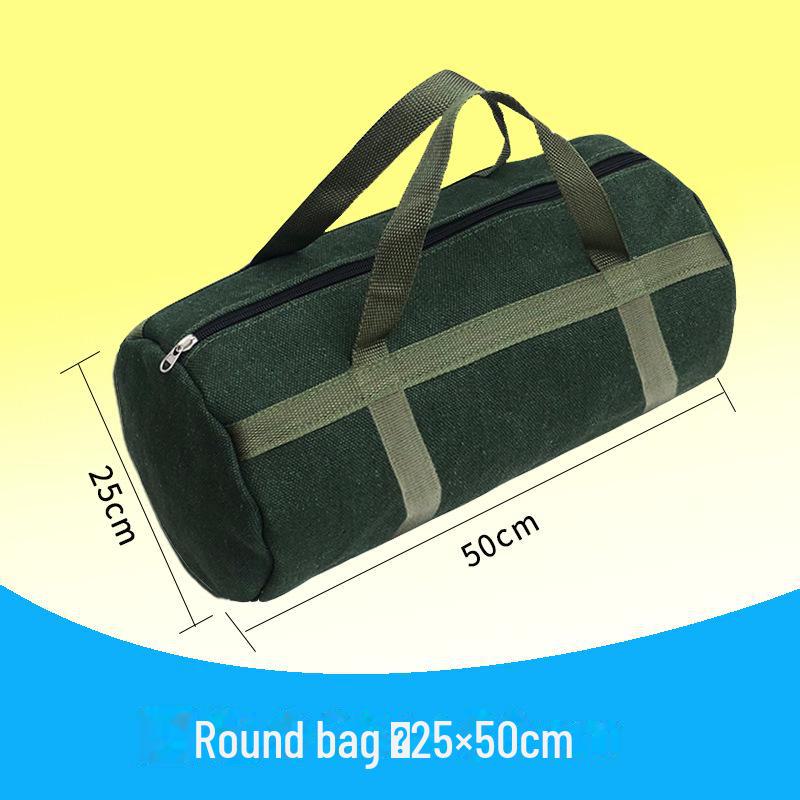 Large Capacity Wear-Resistant Canvas Tool Bag for Electricians and Woodworkers with Multi-Function Storage