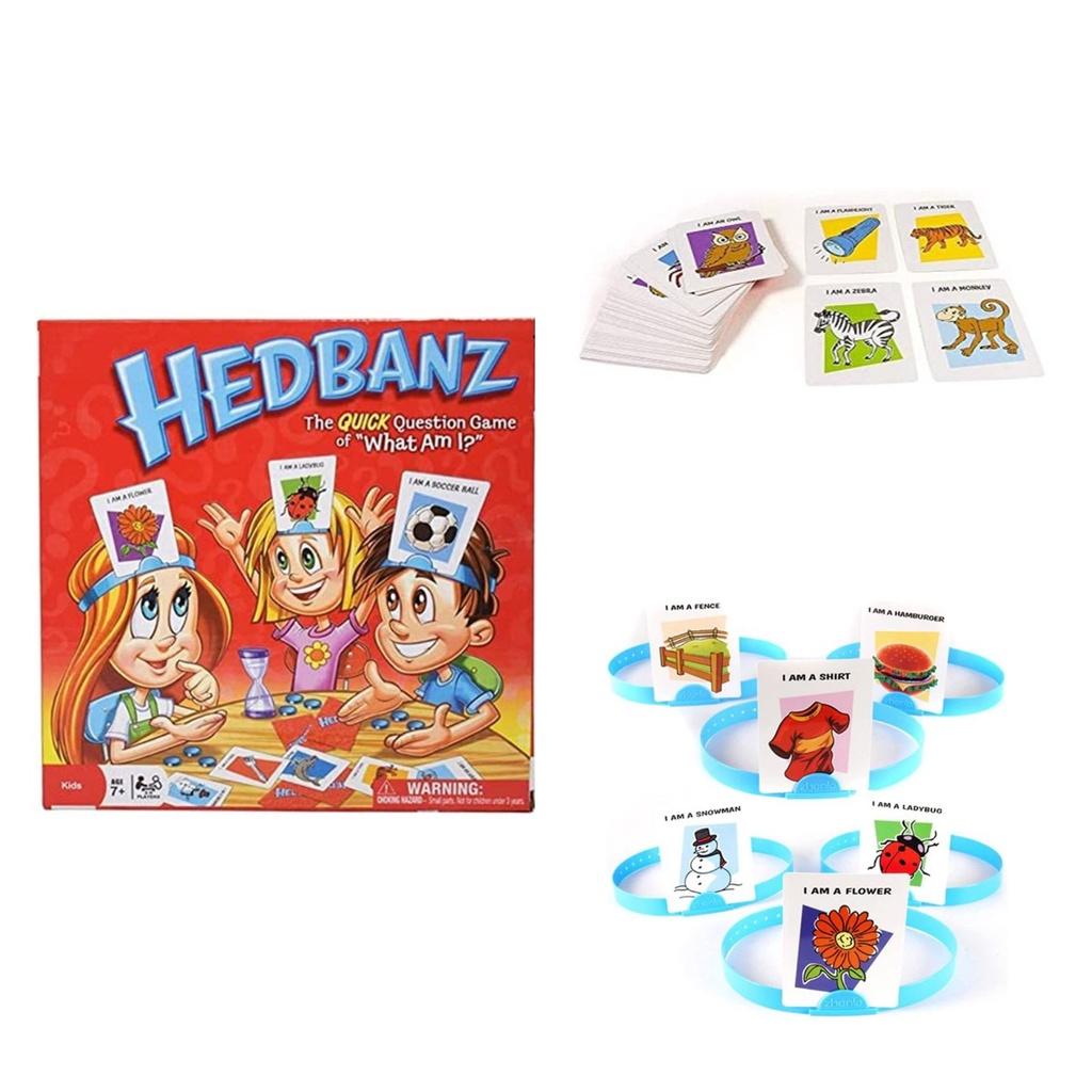 Hedbanz-Spiel: Was bin ich? Ratespiel für 2-6 Spieler