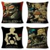 Death Note Cushion Cover Decor Cartoon Classic Anime Print Pillow Case Polyester Pillowcase for Sofa Home Children Room 45x45cm