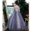 2025 Summer New Style Girls' Puffy Yarn Fashionable Wedding Runway Host Formal Dress