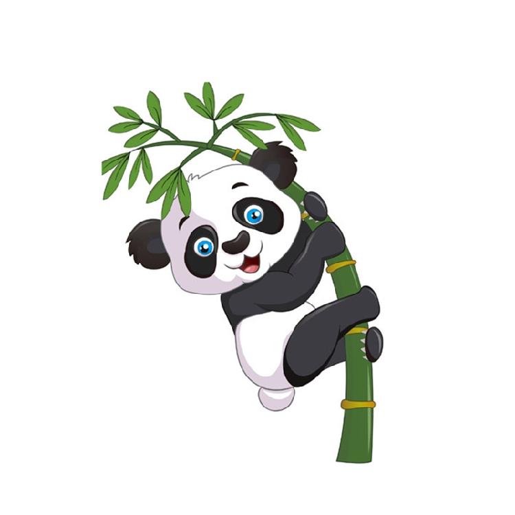 Wandaufkleber Niedlich Bunt für Riesenpanda-Muster Laptop-Außendekorationen Wand D