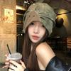 Retro Wasteland Wind Tie-dye Rivet Stacking Hat Women's Autumn Thin Niche Fashionable Versatile Bag Head Hat Cold Hat Tide