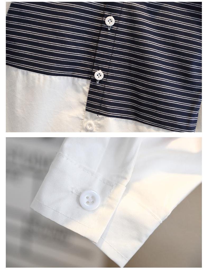 Boys' Handsome Striped Long-Sleeve Shirt, New 2025 Spring/Autumn Trend, Small to Medium Sizes