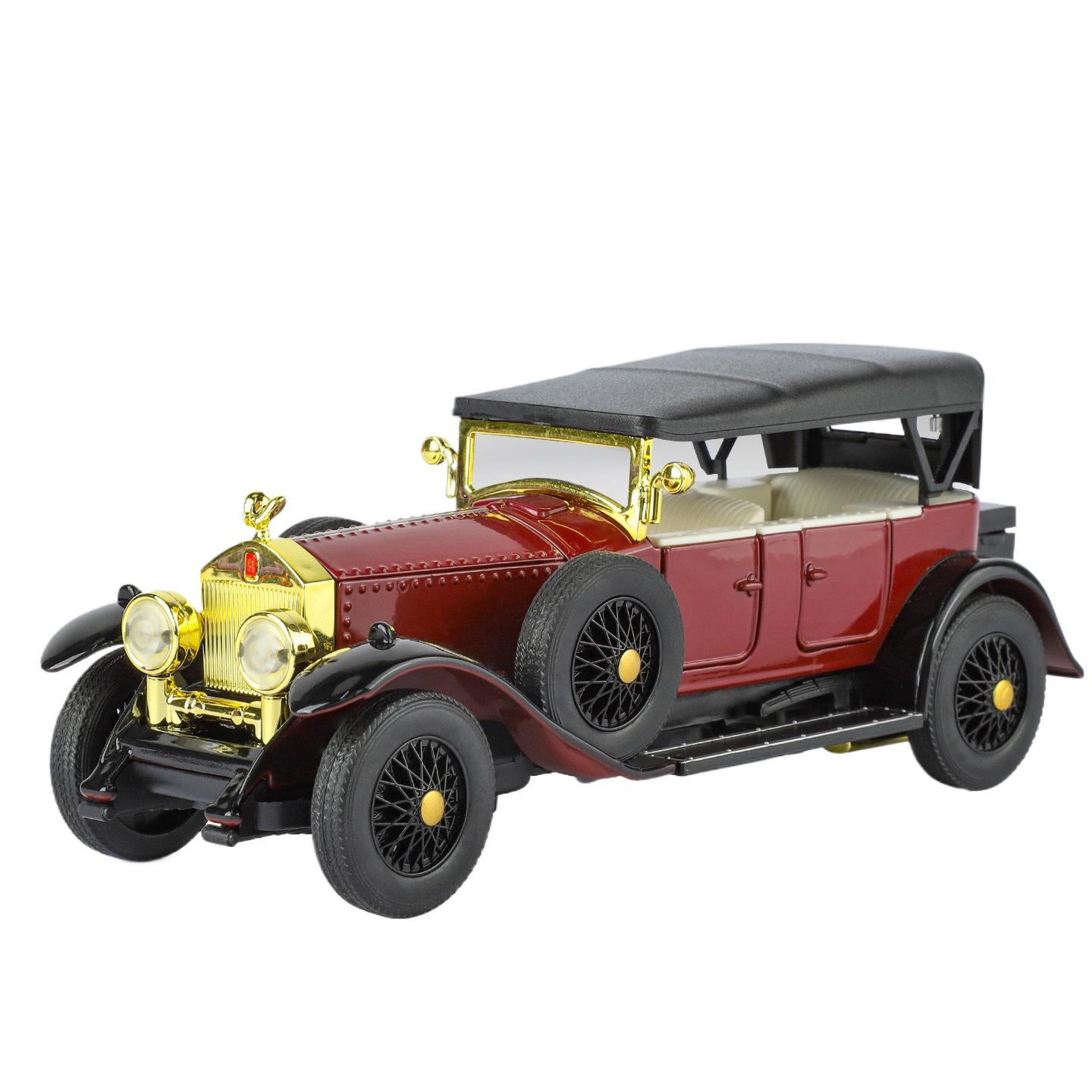 

1/32 Rolls-Royce Phantom I Сплав Классическая Модель Старинного Автомобиля Металл Ретро Роскошные Транспортные Средства Модель Автомобиля Звук Свет Симуляция Детские Игрушки Подарок красный