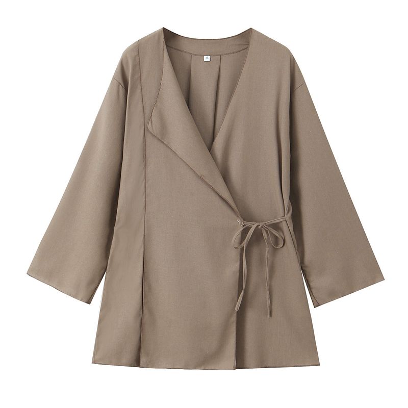 Kaslead New Arrival Women's Clothing Fashion Style Kimono Cross Outwear Casual Pants 6078572 5057572