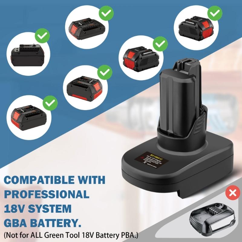 18V auf 12V Batterieadapter Batteriekonverter für Elektrowerkzeug Konvertiert Batterien für die Verwendung mit 12V Geräten