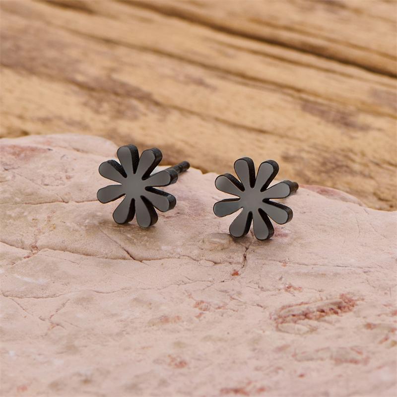 

Vintage Daisy Sakura Lily Ear Studs For Girl Stainless Steel Fashion Floral Statement Earings Flower Zircon Gifts