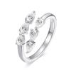 Smyoue Test Passed 3*4MM Moissanite Rings for Women Lab Diamond Wedding Band 925 Silver Female Crown Single Tail Ring