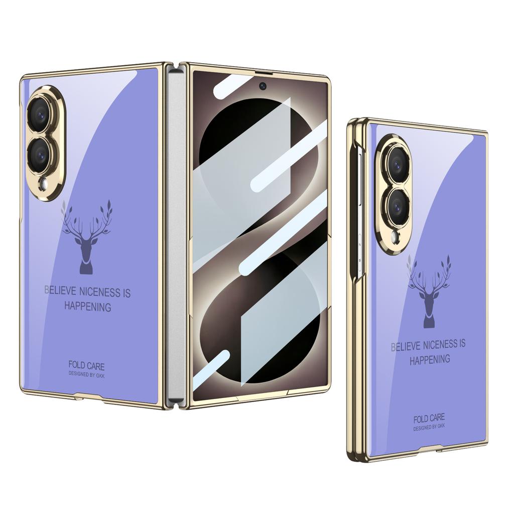 Luxus Galvanisiert Bemaltes Glas Case für Samsung Galaxy Z Fold 8 Ultra Äußerer Bildschirm Glas Schutzhülle für Galaxy Z Fold7 Hülle
