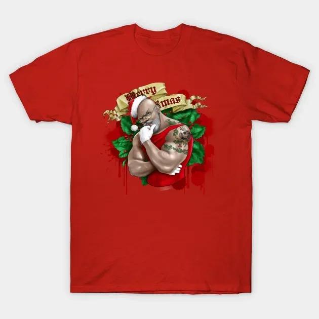 

Merry Christmas Tattooed Santa TShirt 100 Cotton ONeck Summer Short Sleeve Casual Mens Tshirt Size S3XL S
