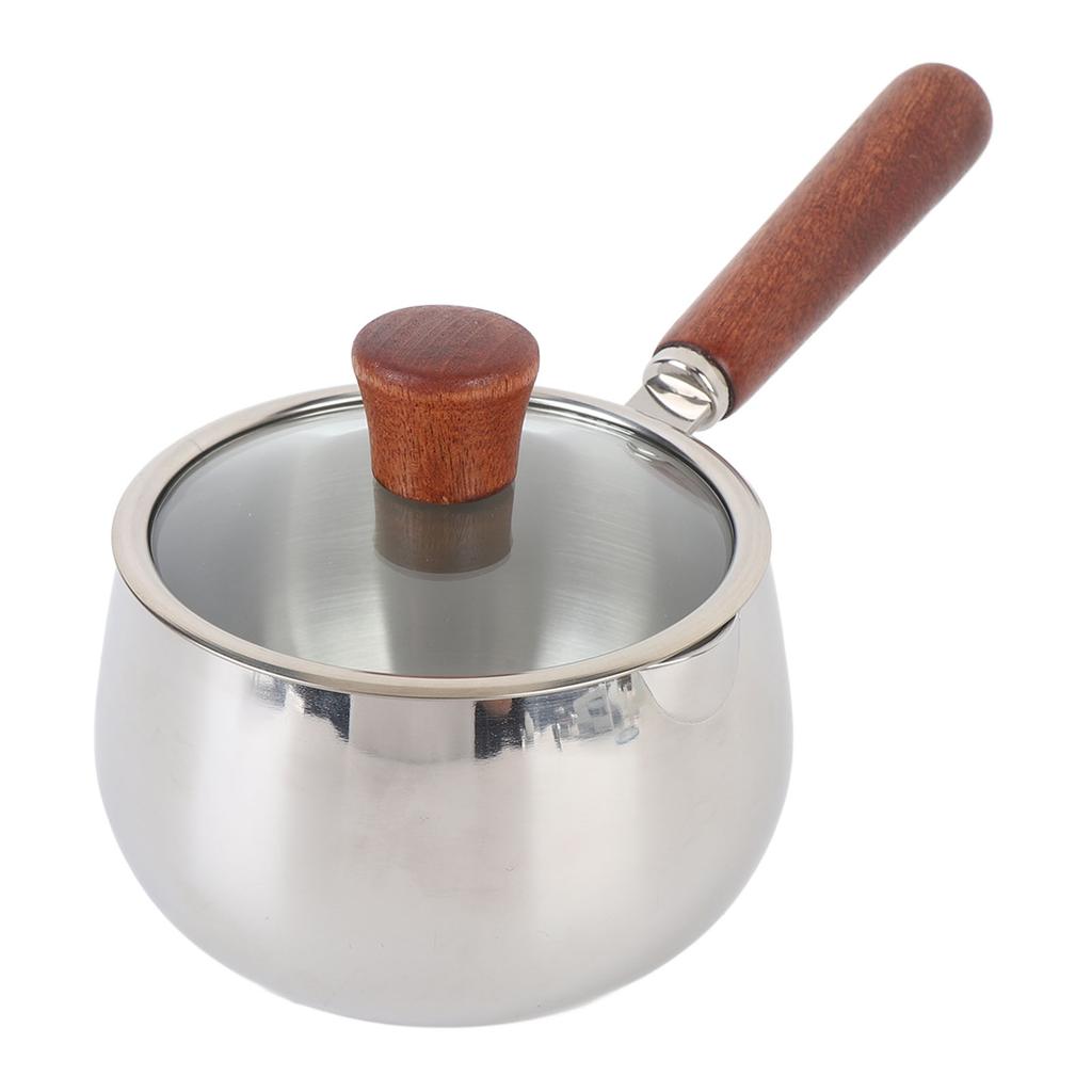 Milk Pot 316 Stainless Steel Anti Stick Multifunctional 1000ml Milk Saucepan for Soup Noodles One Person Diet