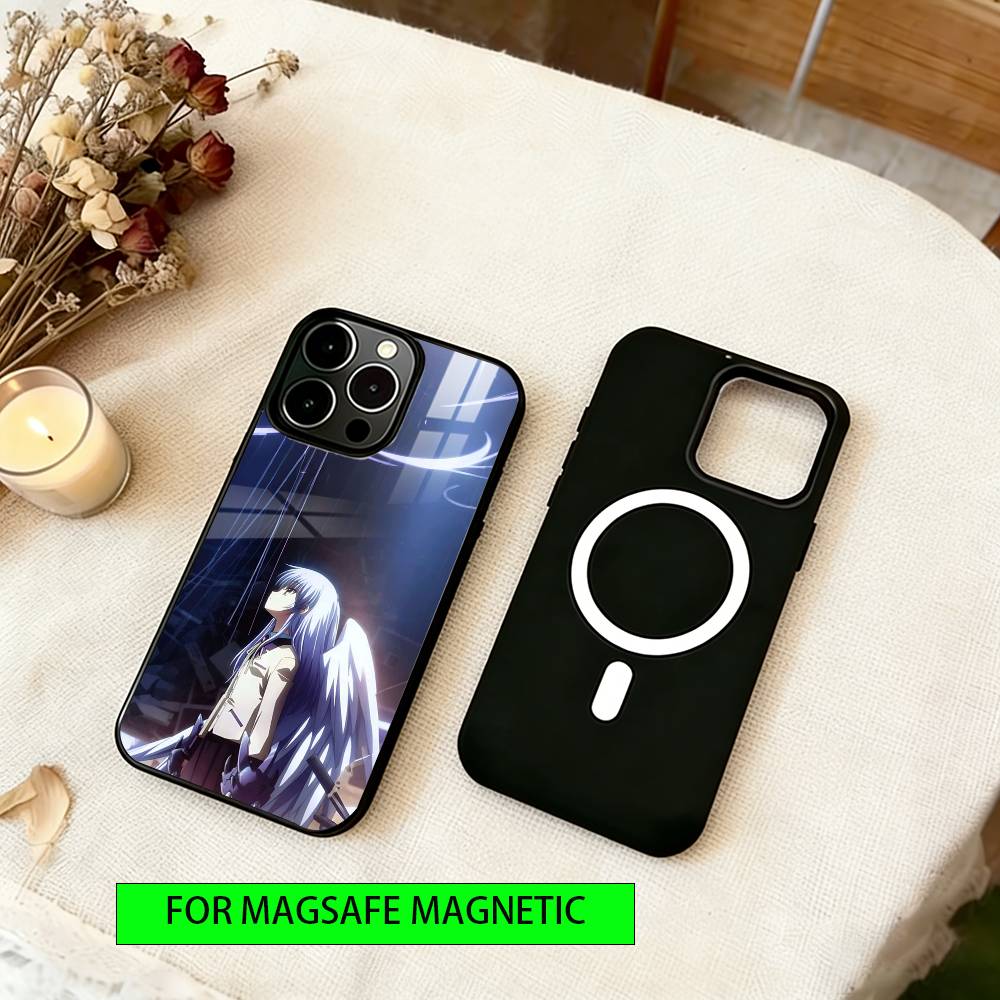 Angel Beats Phone Case For iPhone17,16,15,14,13,12,11 Plus,Pro Magnetic For Magsafe Wireless Charging