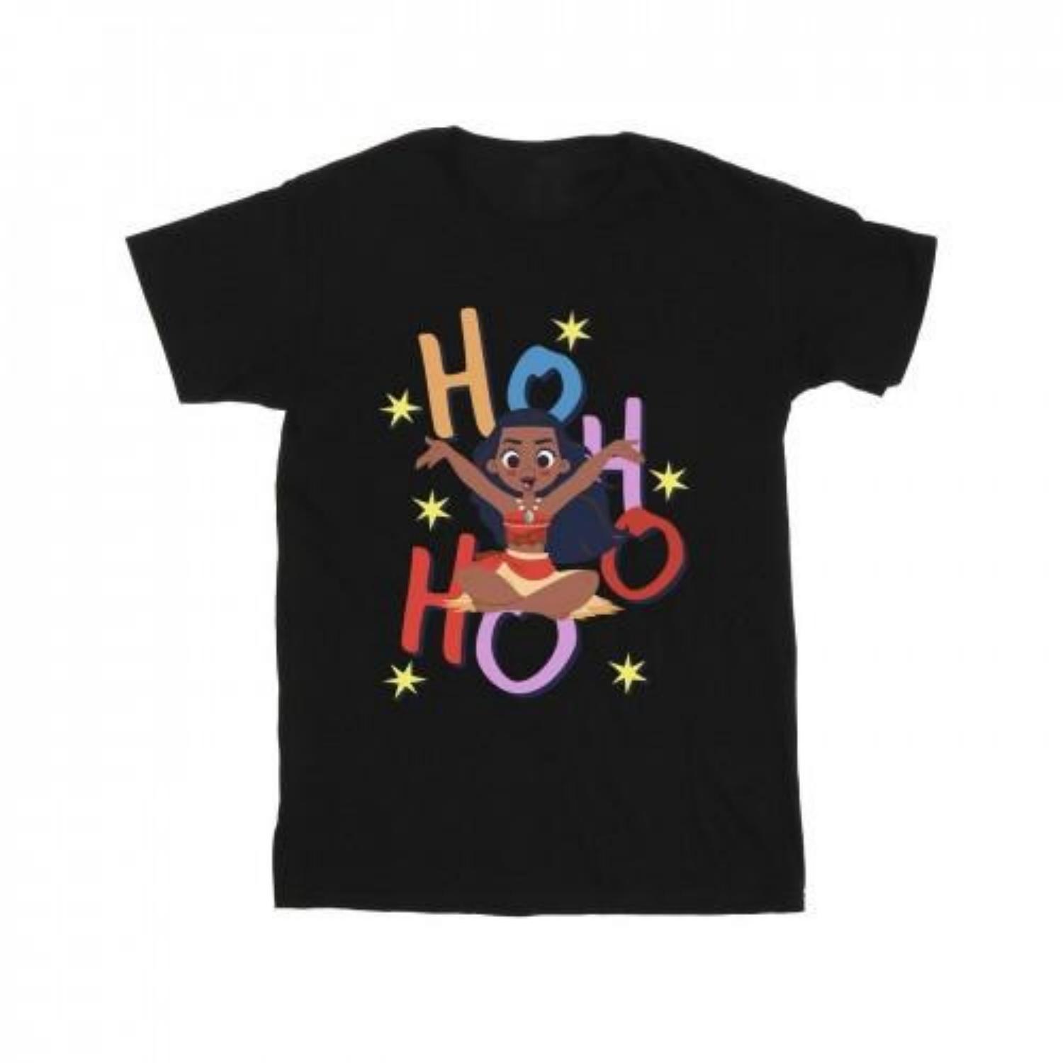 Moana Girls Ho Ho Ho Cotton T-Shirt S чёрный