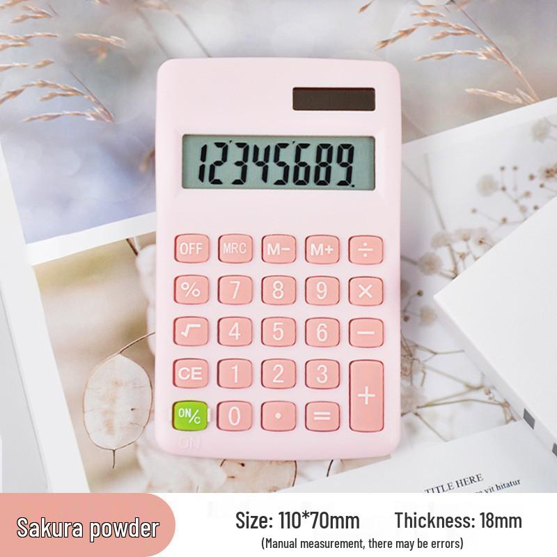 Compact Solid Color Mini Calculator K888 for Office Use