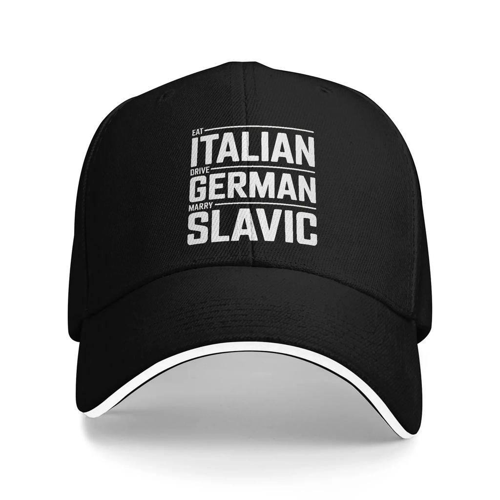 New Arrival Baseball Caps Eat Italian Drive GerUnisex Marry Slavic Wear For Unisex Women Trucker Cap Retro Snapback Hat Adjustable