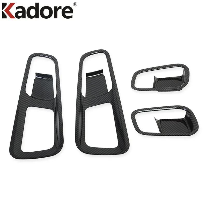 Car Ide Inner Door Handle Bowl Cover Trim For Hyundai Venue      2024 Carbon Fiber Interior Accessories