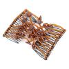 Ladies Party Hair Styling Double Slide Stretchy Flower Beads Clip Hiar Comb Cip