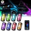 LED Underglow Kit for Car, 8 PCS Multicolor RGB Rock Lights Kit with BT App and Remote Control for