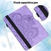 Suitable for ipad 10.9 2026 flat leather case mini6 retro peacock flower embossed card holder shell