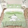 3pcs Playful Pochacco Printed Quilt Set - Includes 1 Quilt Cover and 2 Pillowcases, Machine Washable - Suitable for All Seasons.S057