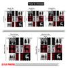 2pcs,2D plane printing Pattern Curtains Black and white checkered reindeer and Christmas tree Versatile 100% Polyester (without