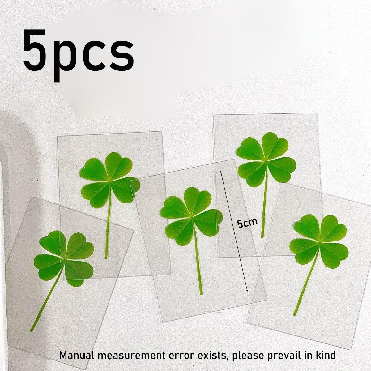 

5Pcs/10Pcs Lucky Clover Bookmark Natural Herb Transparent Wish Card Bookmark Decorative Choice Ideal Holiday Gift