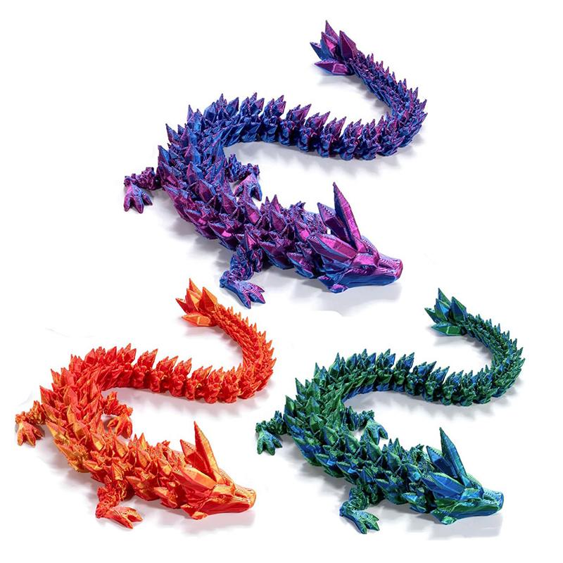 3D-printede dragefigurer Flerleddet bevegelig dragemodell Leker Bordplate Dekorativt ornament Bursdagsgaver
