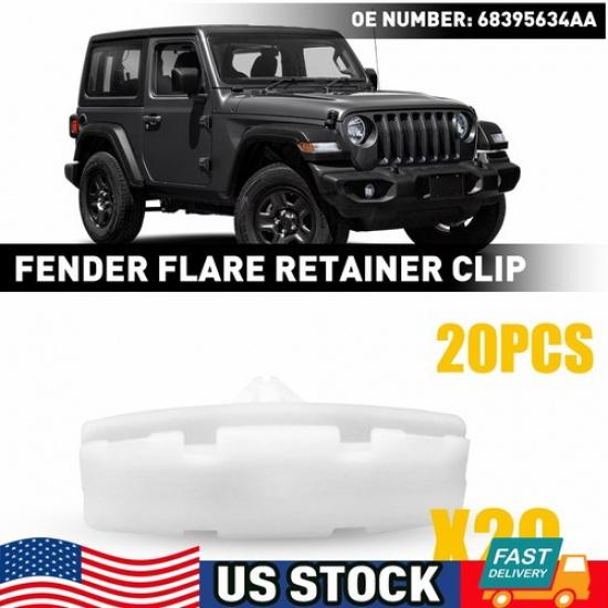 20PCS Fender Hardware Flare Clip Mounting For 18-20 Jeep Wrangler JL Gladiator N
