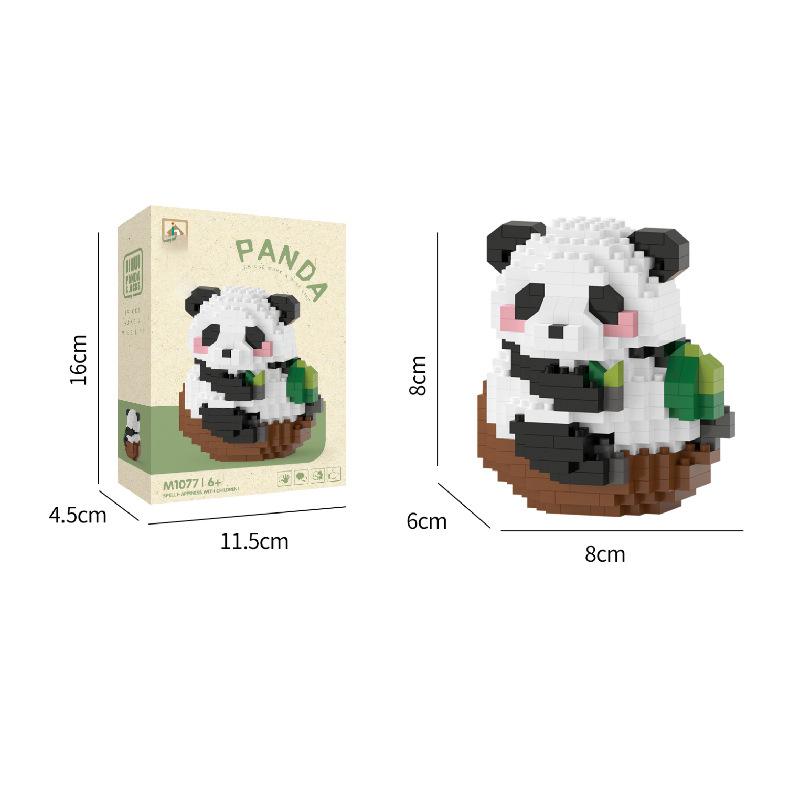 Panda 3d Constructor Micro Brick Small Particle Assembled Diamond Building Block for Children Boys 6 To 10 Year Games Child Gift