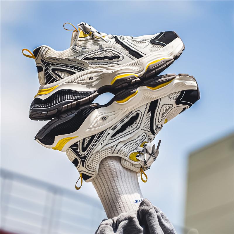 Youth Adult Shock Absorption Anti Slip Wear-resistant Retro Outdoor Thick Sole Running Shoes Casual Sports Men's Shoes