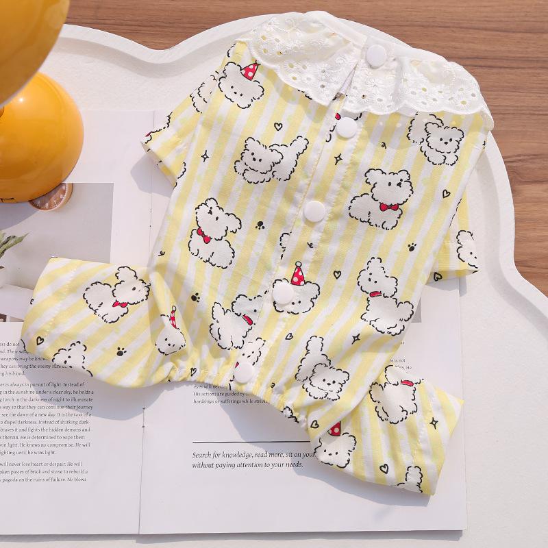 Cotton Bag Belly Pet Dog Cat Four-legged Anti-hair-loss Cute Style Air-conditioning Summer Going Bear Clothes