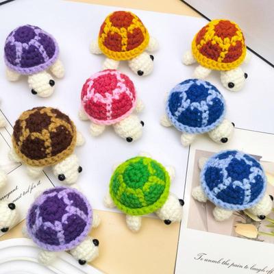 Cartoon Turtle Crochet Keychain Pendant - DIY Jewelry Accessory & Gift