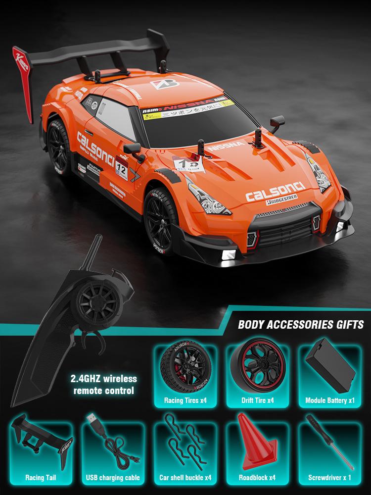 Non-Toxic 4Wd Rc Drift Car 1/14 Radio Controlled Racing Cars 50Km/H High Speed Electric Children'S Racing Vehicle Toys For Children Kids Gifts