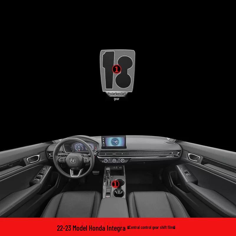 New Honda Integra Interior Protection Film: HD Center Console Screen & Gear Shift Decor.