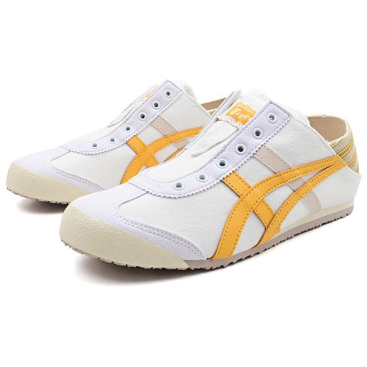 Onitsuka Tiger Mexico 66 Comfortable Non-Slip Durable Breathable Lightweight Low-Top Casual Shoes Unisex sneaker White Yellow 1183C075-104