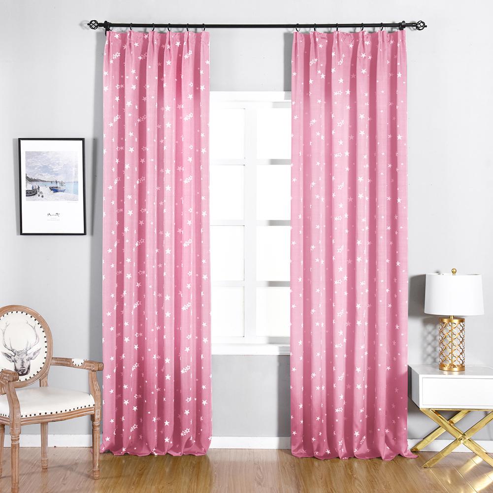 1PC Roman Modern 20%+Semi-Blackout Curtain Embroidered Dream Star Curtains Kitchen Window Bedroom Curtains 1 PCS Lozujoju Home Decor