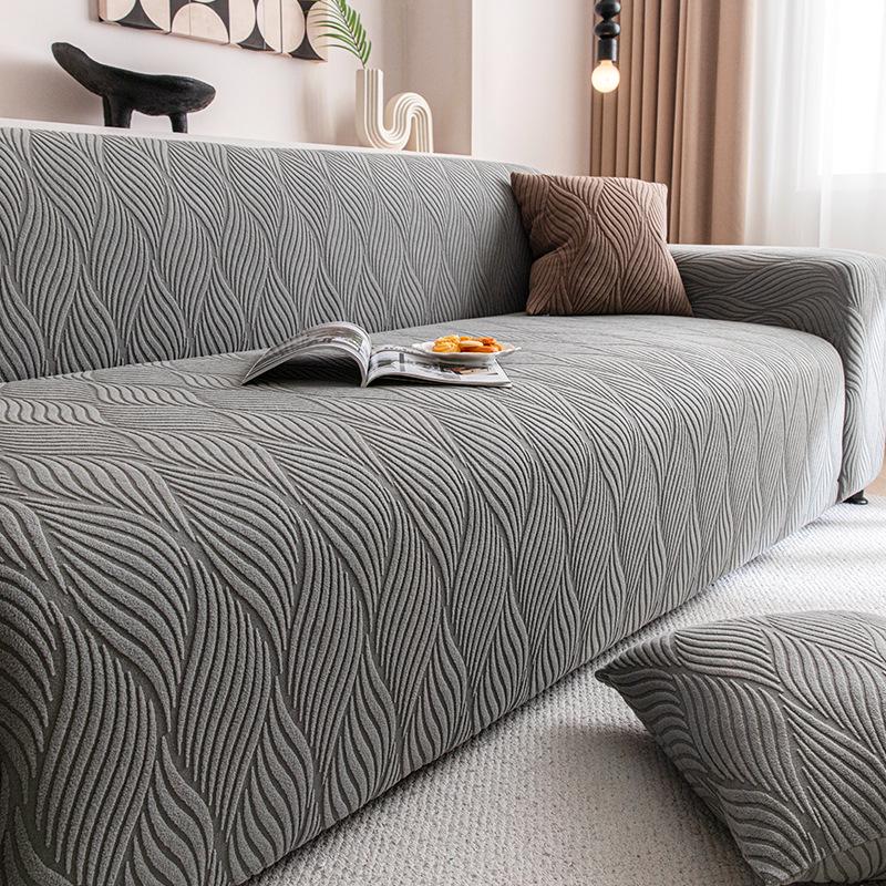 

Универсальный всесезонный чехол для дивана 2025 года, устойчивый к царапинам, для кожи - устойчивый к кошкам Four-Seater 235-300cm темно-серого