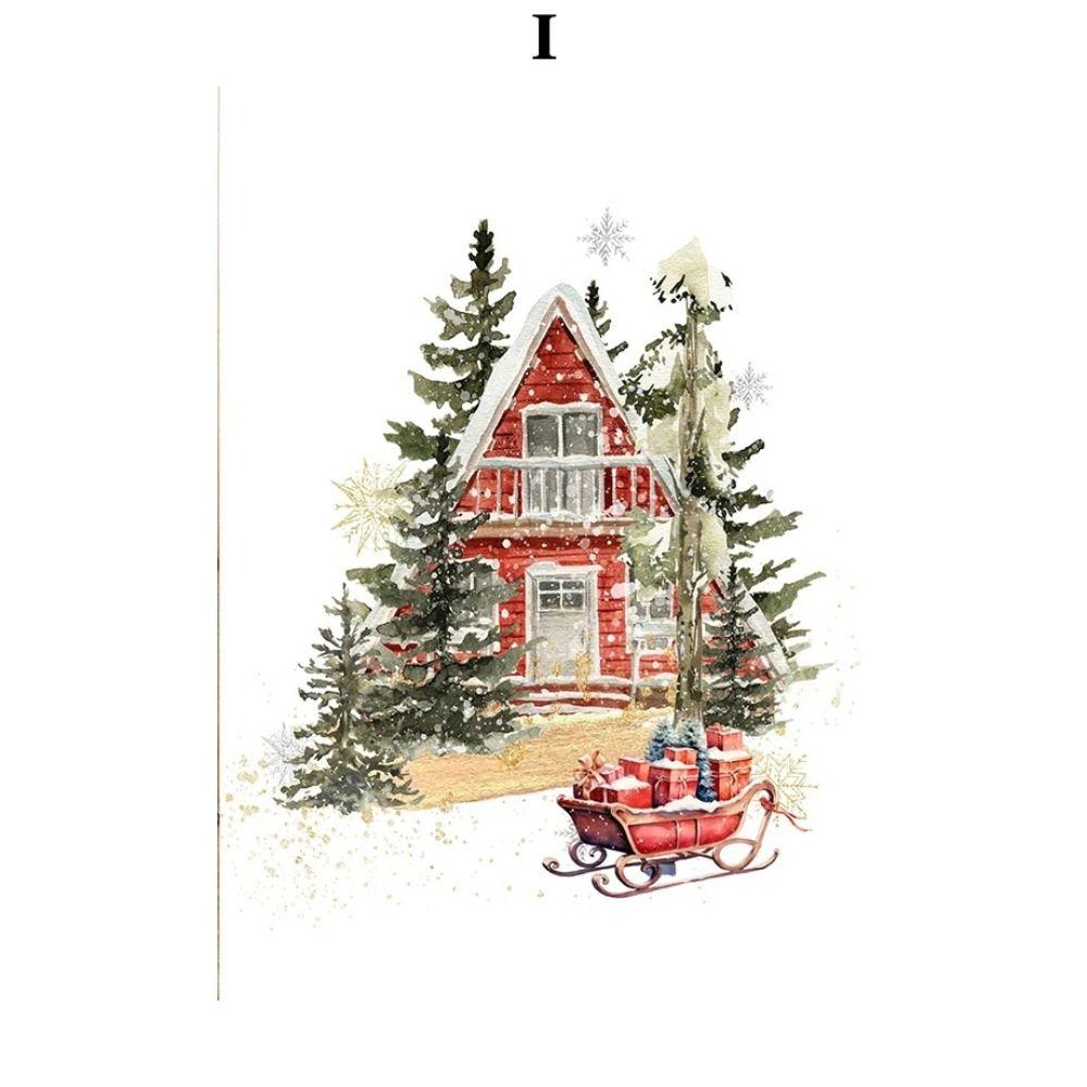 Vintage Christmas Metal Wall Decoration, Holiday Sticker Sign