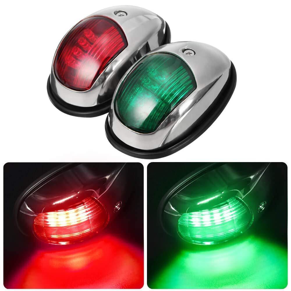 Yacht Marine Sailing Light 12V Red Green Sidelight Universal Navigation Signal Light