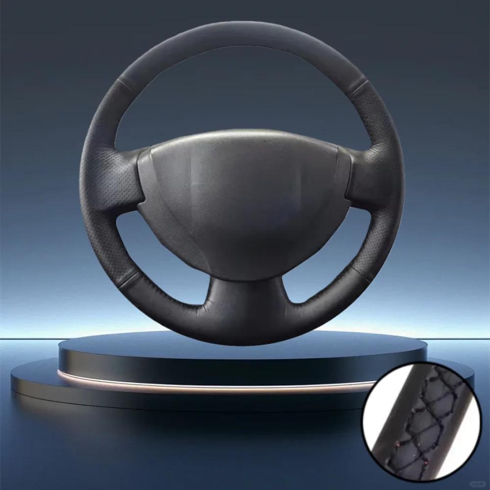 

Braid Microfiber Leather Car Steering Wheel Cover For Renault Logan 1 Sandero 1 Clio 2 Lada Largus 1 Nissan Almera 3 (G15)