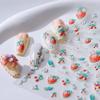 3D Frosted Strawberry Nail Art Stickers - Self-Adhesive DIY Decoration