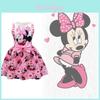 Rochie Fetiță Minnie Mouse Cu Imprimeuri Desenate Pentru Fete De Vară Rochie Casual Din Amestec De Bumbac Fete