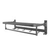 Floating Shelf for Bathroom Space Aluminum Foldable Wall Mounted Towel Rack Bathroom Hanging Shelf for Home Kitchen Grey