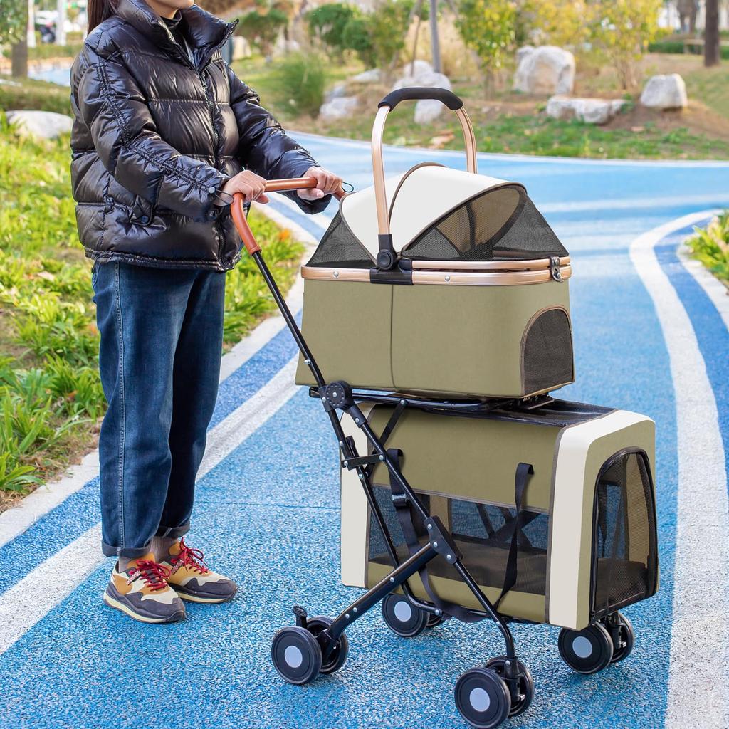 JZOOOZ Haustier Getrennte Obere und Untere Rollen Vorderräder Drehen Leicht zu Montieren Hund Einfach zu Verstauen Hund Groß Schwere Last Mehrere Klein Mittel