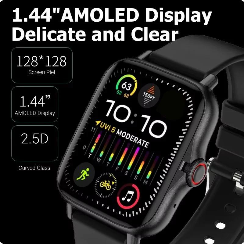 Smart Watch Android Phone 1.44'' Inch Color Screen Bluetooth Call Blood Oxygen/Pressure Monitoring Smart Watch Women Men