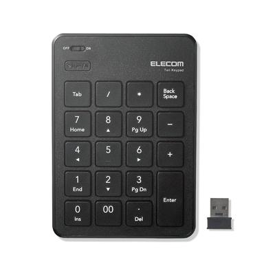 Elecom Numeric Keypad Wireless Pantograph Thin Black USB-A (Receiver Included) TK-TDP019BK